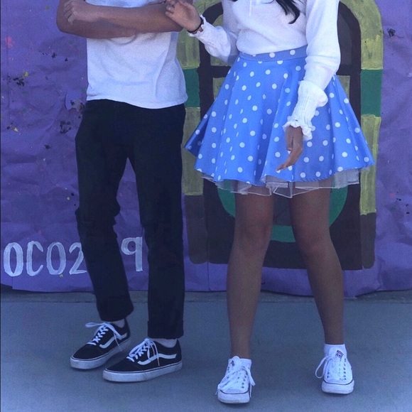 Blue Polka Dot Tutu Tulle Lined 50’s Skirt - Picture 1 of 3